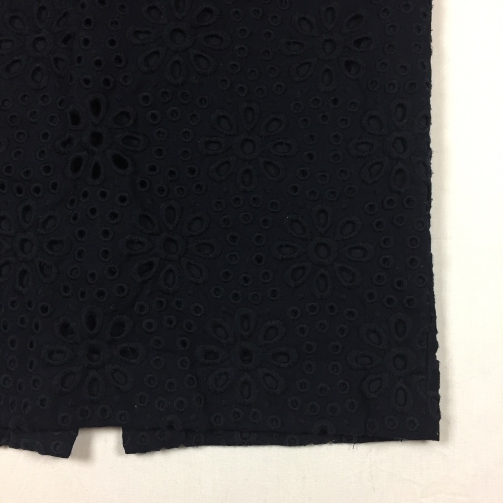 J. Crew navy blue pinwheel eyelet No. 2 skirt 2 - Picture 4 of 7